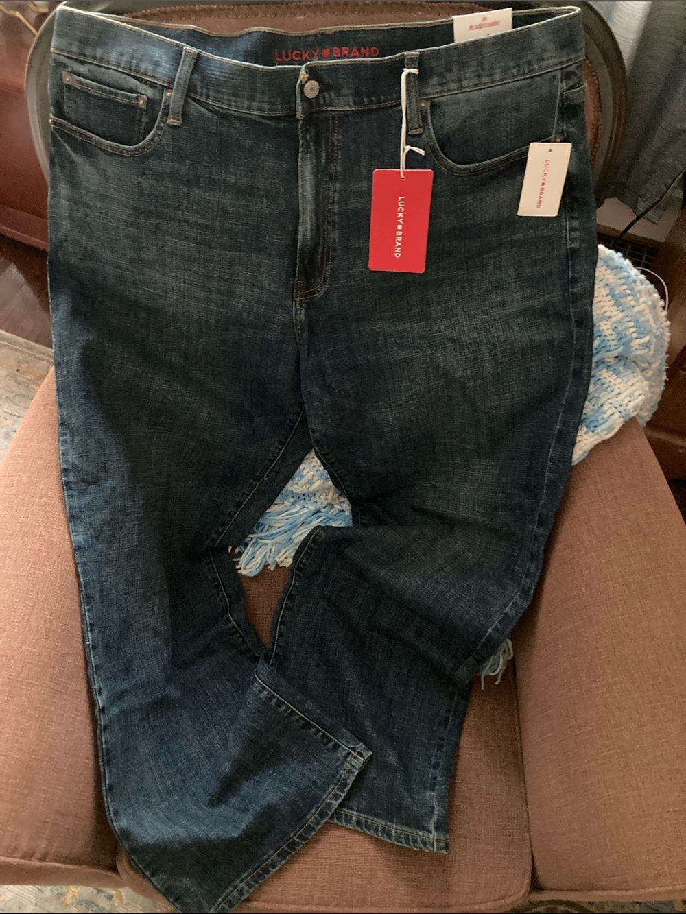 Lucky Brand Men's Dark Indigo Relaxed Jeans